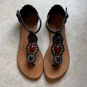 Boho jeweled sandals